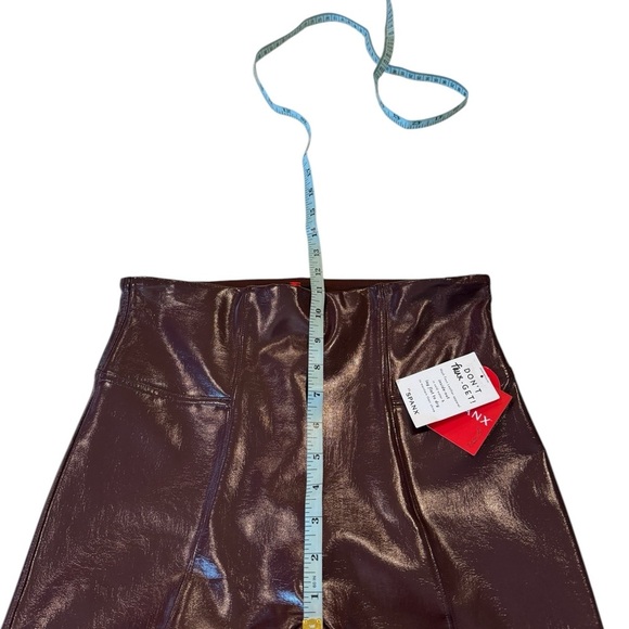 SPANXshape Faux Leather Patent Leggings Pull On Ankle Pants Size Medium NEW - Picture 7 of 15